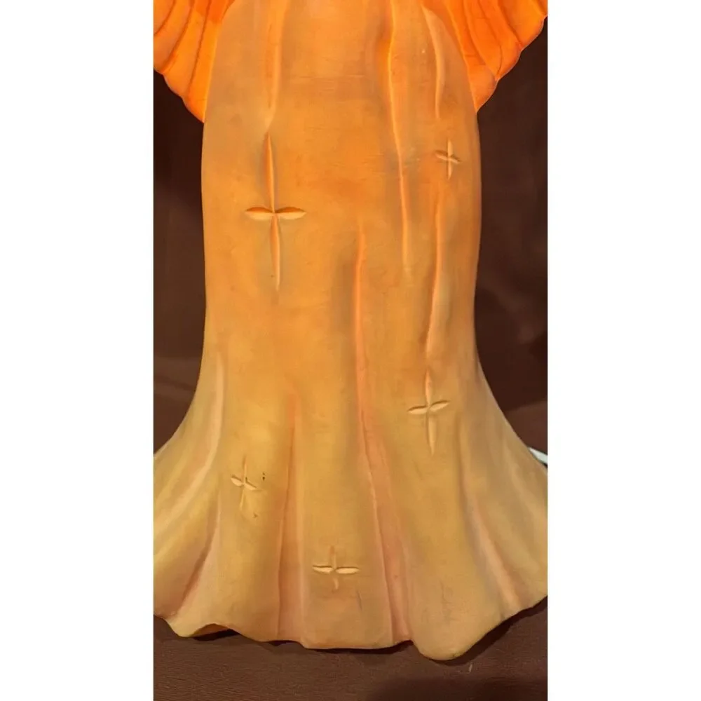 Vintage Angel hard Plastic Christmas Blow Mold Lighted Union